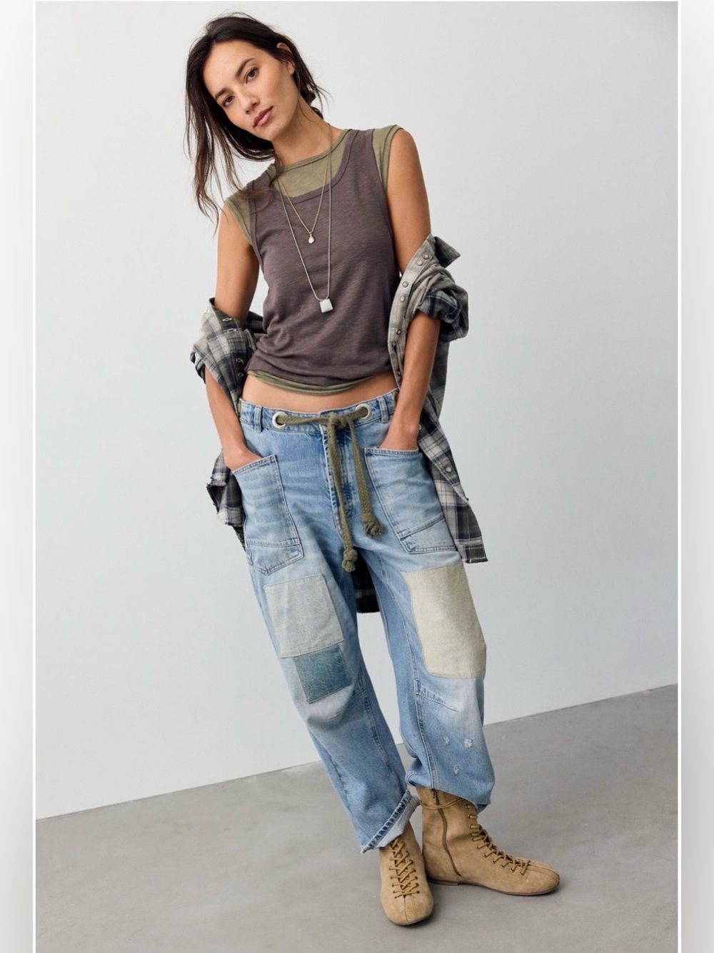 We the free Moxie pull on barrel jeans